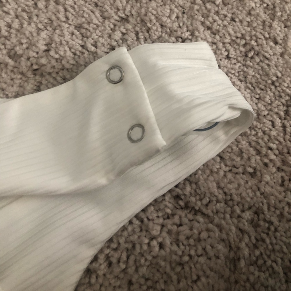 White Ribbed Bodysuit NWOT - Picture 5 of 9